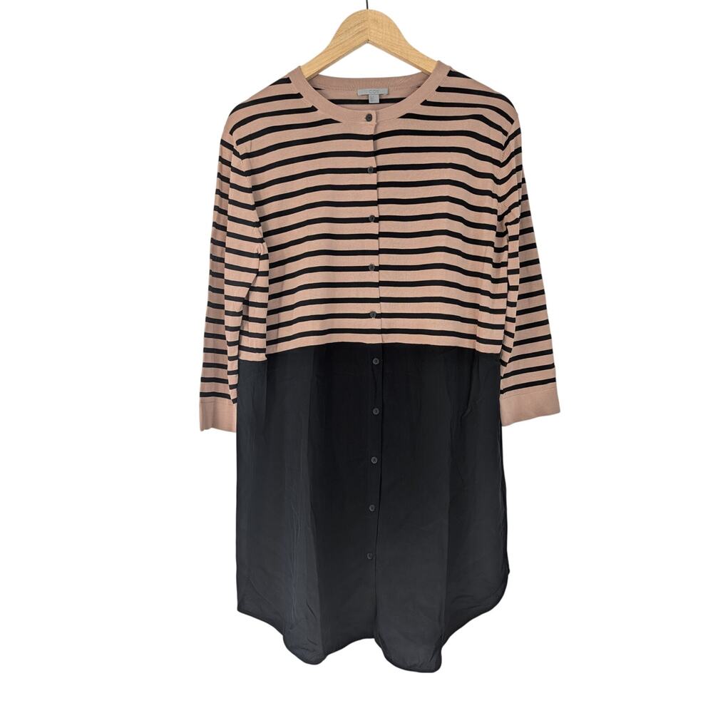 COS Cotton and Silk Striped Button Down Tunic